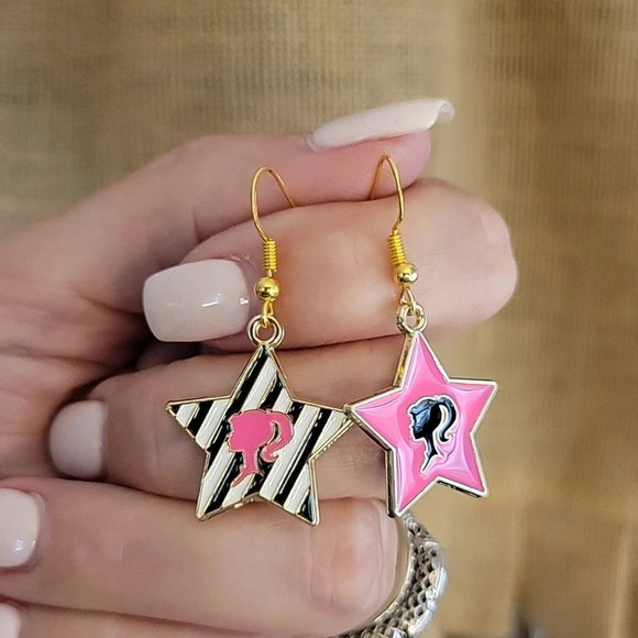 Barbie Charm Drop Earrings, 925 wires - Picture 4 of 6